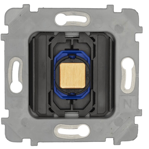 Mécanisme Simple 1 bouton Push poussoir Laiton satiné - Modelec - 088021G479