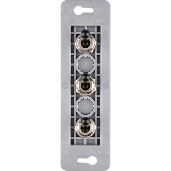 Mécanisme étroit long Noir 2 va et vient + 1 poussoir (072-023G) - Modelec - 072023G