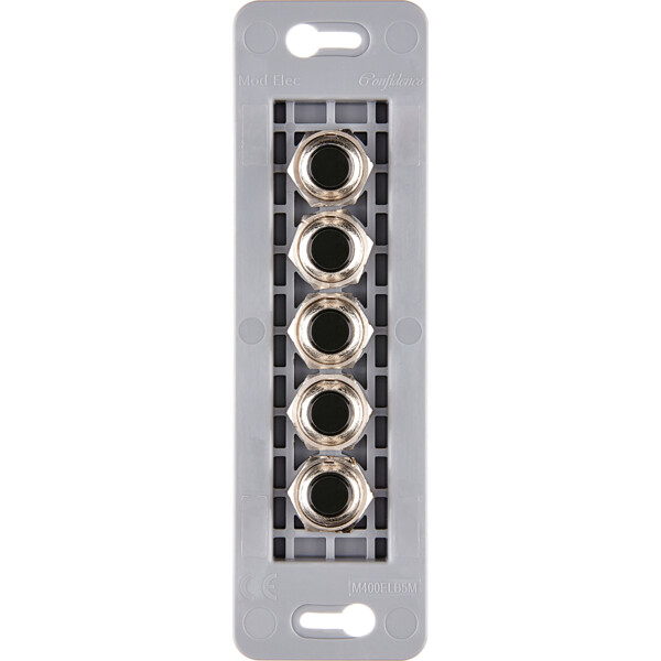 Mécanisme étroit long Noir 5 poussoirs PUSH ø8 (072-045G) - Modelec - 072045G