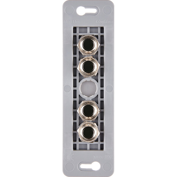 Mécanisme étroit long Noir 4 poussoirs PUSH ø8 (072-046G) - Modelec - 072046G