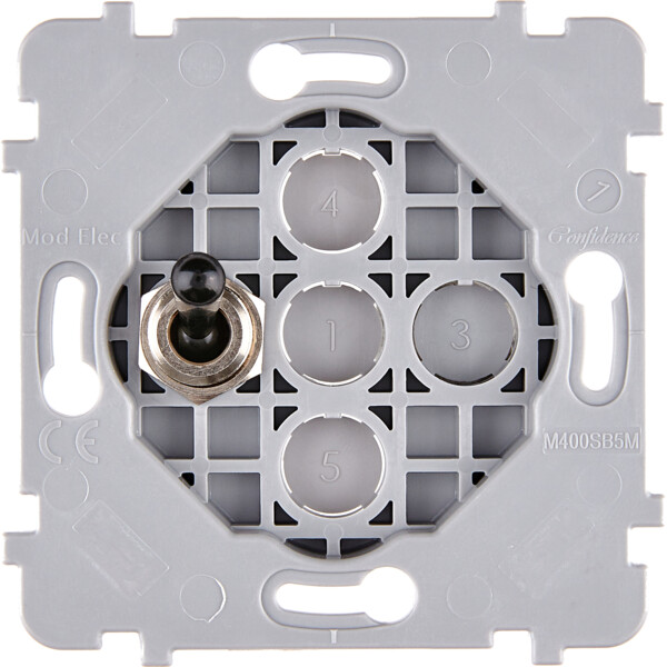 Mécanisme simple Noir 1 va et vient pour LED (134-4xx) (072-104G) - Modelec - 072104G