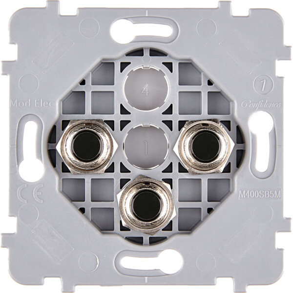 Mécanisme simple Noir 3 poussoirs PUSH (072-143G) - Modelec - 072143G
