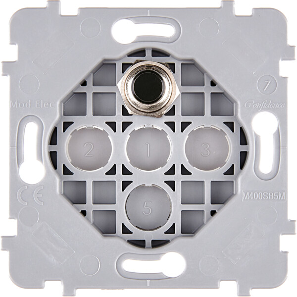 Mécanisme simple 1 poussoir PUSH plq LED (072-146G) - Modelec - 072146G