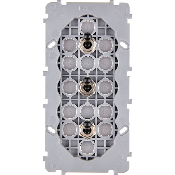 Mécanisme Noir double verticale 3 va et vient alignes (072-203G) - Modelec - 072203G