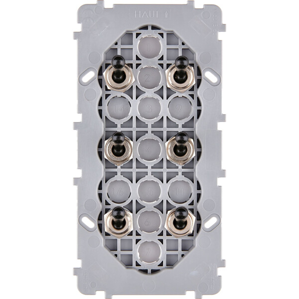 Mécanisme Noir double verticale 6 va et vient (072-206G) - Modelec - 072206G
