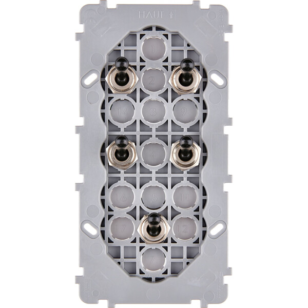 Mécanisme Noir double verticale 5 va et vient (072-207G) - Modelec - 072207G