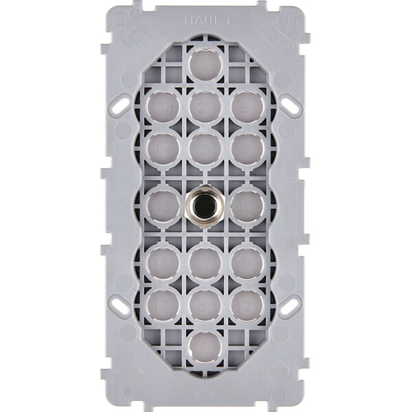 Mécanisme Noir double verticale 1 poussoir PUSH (072-241G) - Modelec - 072241G
