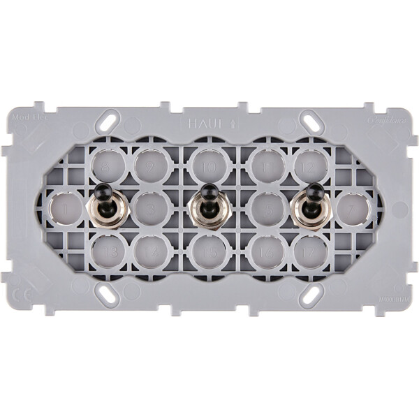 Mécanisme Noir double horizontale 3 va et vient alignes (072-303G) - Modelec - 072303G