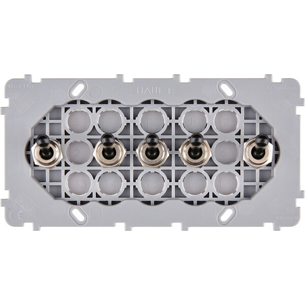Mécanisme Noir double horizontale 5 va et vient alignes (072-305G) - Modelec - 072305G