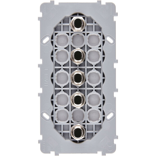 Mécanisme Noir double horizontale 5 poussoirs PUSH (072-345G) - Modelec - 072345G