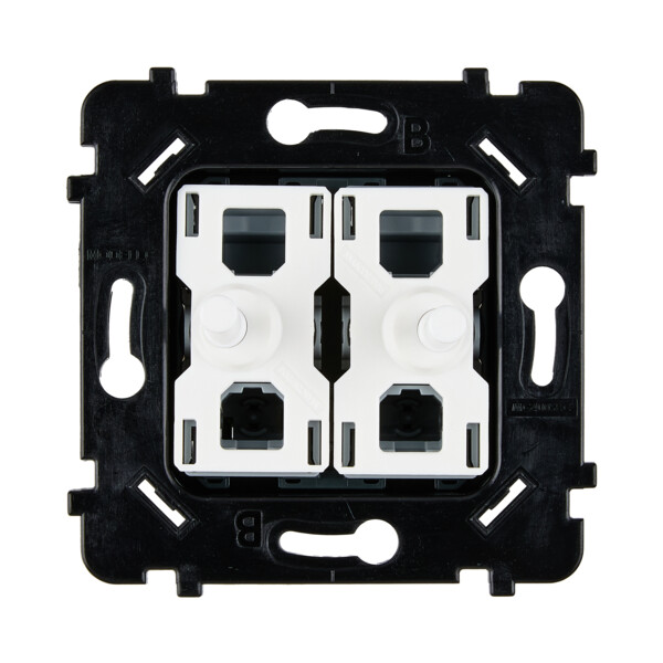 Mécanisme 2 leviers va et vient Acier, pour gamme Iris Horizon - Modelec - 073102IG