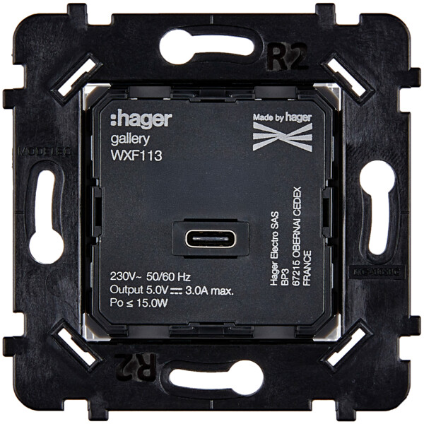 Mécanisme 2 leviers va et vient Acier, pour gamme Iris Horizon - Modelec - 073102IG