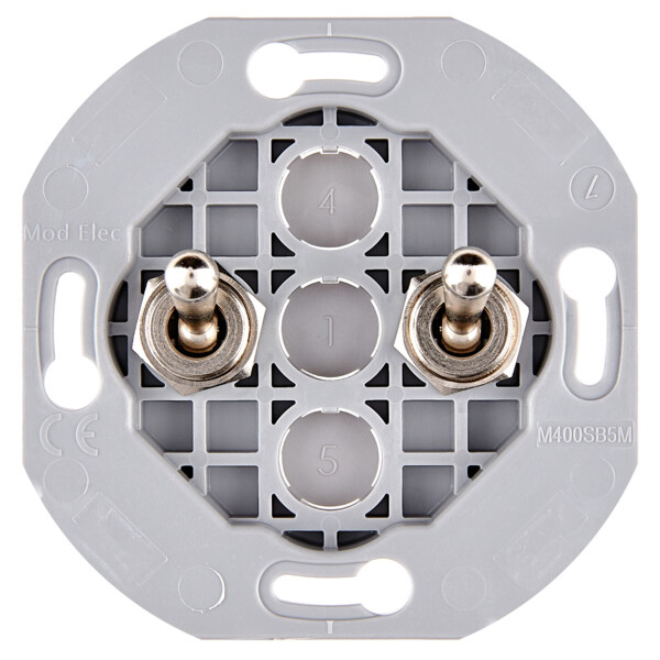 Mécanisme 2 leviers va et vient Acier, pour gamme Iris Horizon - Modelec - 073102IG