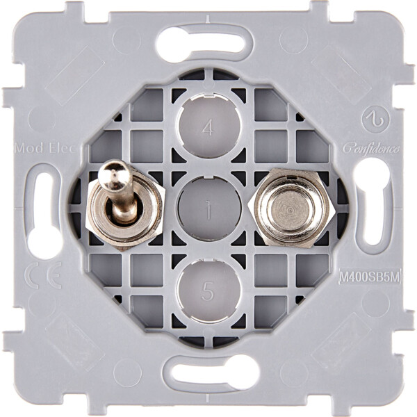 Mécanisme simple Acier simple 1vv+ 1PUSH Acier (073-105G) - Modelec - 073105G