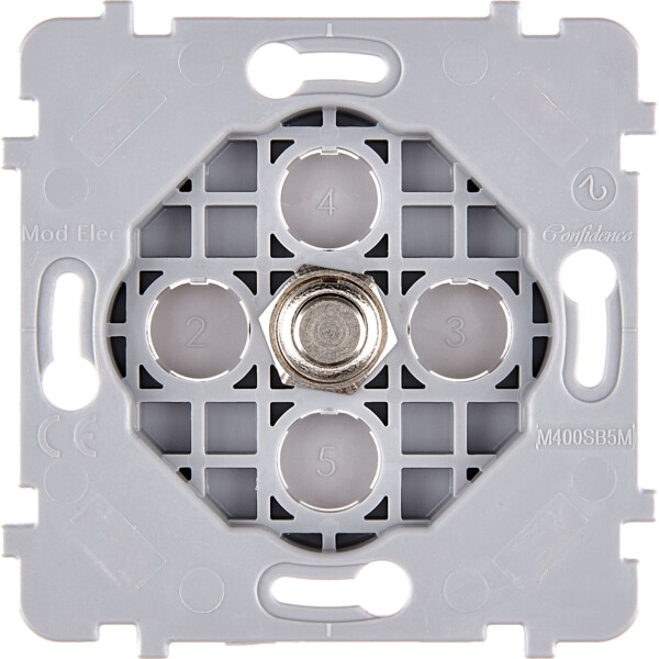 Mécanisme simple Acier 1 poussoir PUSH (073-141G) - Modelec - 073141G