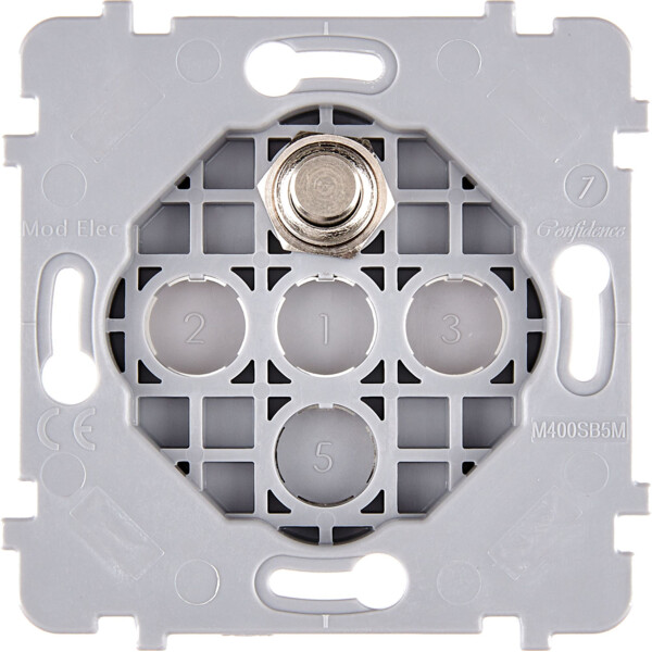 Mécanisme simple 1 poussoir PUSH plq LED (073-146G) - Modelec - 073146G
