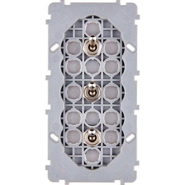 Mécanisme Acier double verticale 3 va et vient alignes (073-203G) - Modelec - 073203G