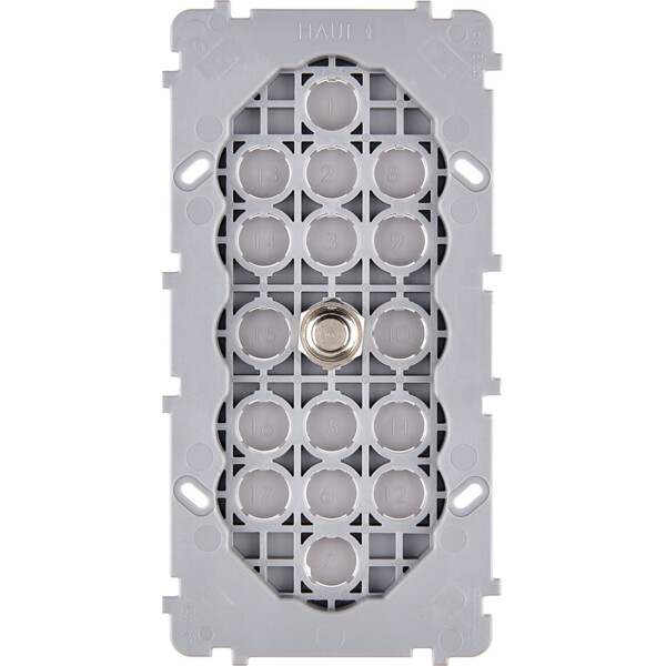 Mécanisme Acier double verticale 1 poussoir PUSH (073-241G) - Modelec - 073241G