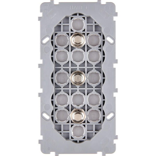 Mécanisme Acier double verticale 3 poussoirs PUSH (073-243G) - Modelec - 073243G
