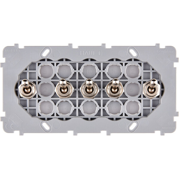 Mécanisme Acier double horizontale 5 va et vient alignes (073-305G) - Modelec - 073305G