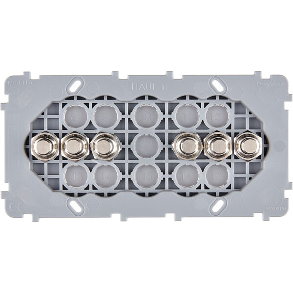 Mécanisme Acier double horizontale 6 poussoirs PUSH (073-346G) - Modelec - 073346G