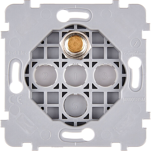 Mécanisme simple 1 poussoir PUSH plq LED (074-146G) - Modelec - 074146G