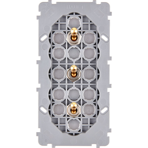 Mécanisme Doré double verticale 3 va et vient alignes (074-203G) - Modelec - 074203G