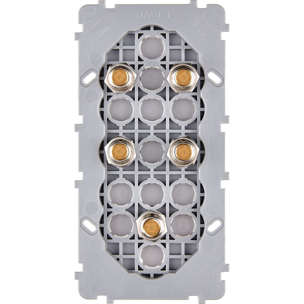 Mécanisme Doré double verticale 5 poussoirs PUSH (074-245G) - Modelec - 074245G