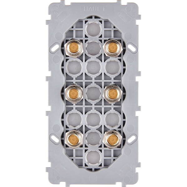 Mécanisme Doré double verticale 6 poussoirs PUSH (074-246G) - Modelec - 074246G