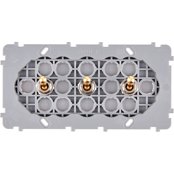 Mécanisme Doré double horizontale 3 va et vient alignes (074-303G) - Modelec - 074303G