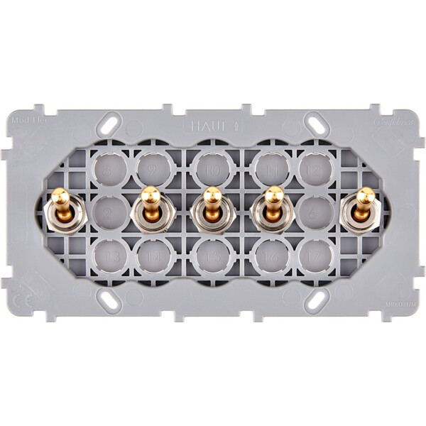 Mécanisme Doré double horizontale 5 va et vient alignes (074-305G) - Modelec - 074305G