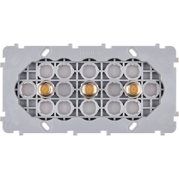 Mécanisme Doré double horizontale 3 poussoirs PUSH (074-343G) - Modelec - 074343G