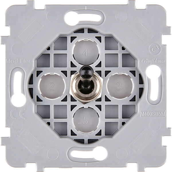 Mécanisme simple Noir 1 poussoir (072-111G) - Modelec - 072111G