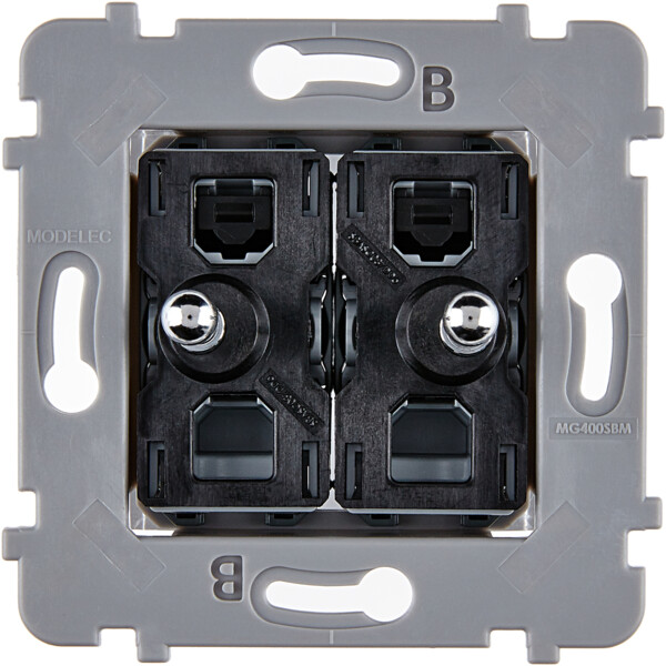 Mécanisme à connexion automatique 2 va-et-vient et/ou poussoir acier pour collection confidence - Modelec - 087020GAC