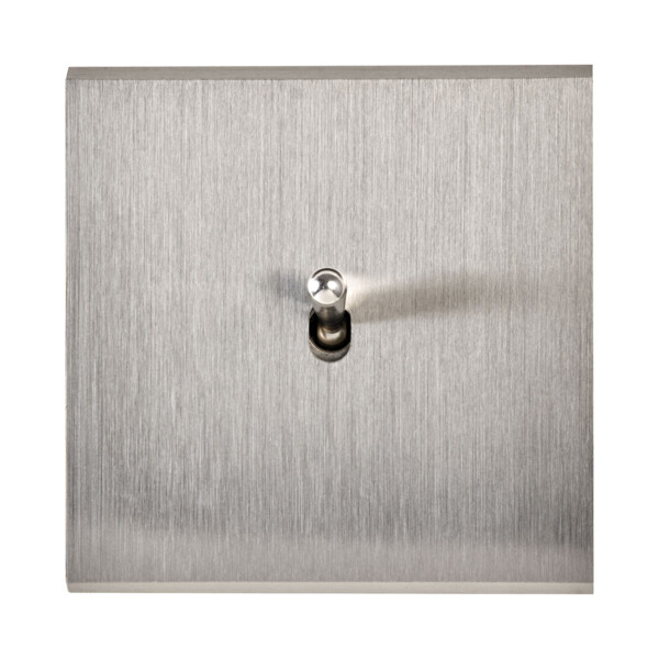Façade Confidence Laiton  Acier simple 1 basculeur sans vis (131-412M) - Modelec - 131412M
