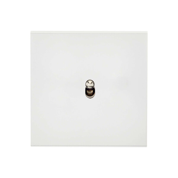 Façade Confidence Laiton  Blanc simple 1 basculeur sans vis (131-413M) - Modelec - 131413M