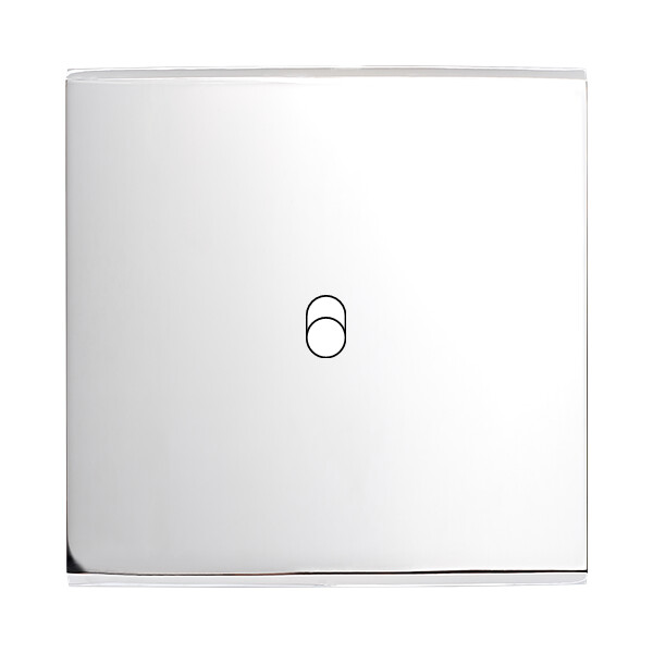 Façade Confidence Laiton  Chrome simple 1 basculeur sans vis (131-415M) - Modelec - 131415M