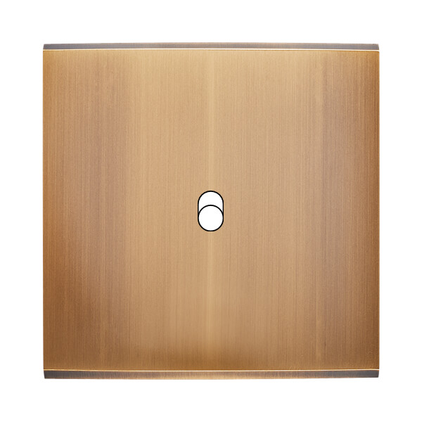 Façade simple Confidence Modelec - 1 trou oblong - vieux bronze - sans vis - Modelec - 131417M