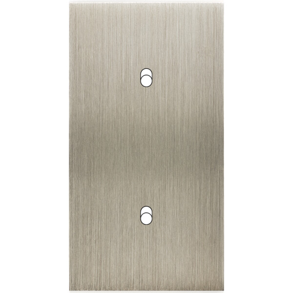 Façade Confidence Laiton  Acier double verticale 2 basculeurs sans vis (152-412M) - Modelec - 152412M