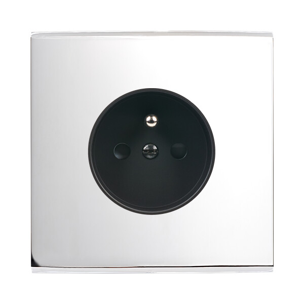 Façade Confidence Laiton  Chrome simple PC sans vis (190-415M) - Modelec - 190415M