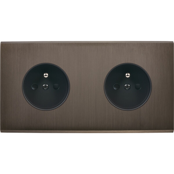 Façade Confidence Laiton  Canon de Fusil double horizontale PC PC sans vis (260-414M) - Modelec - 260414M