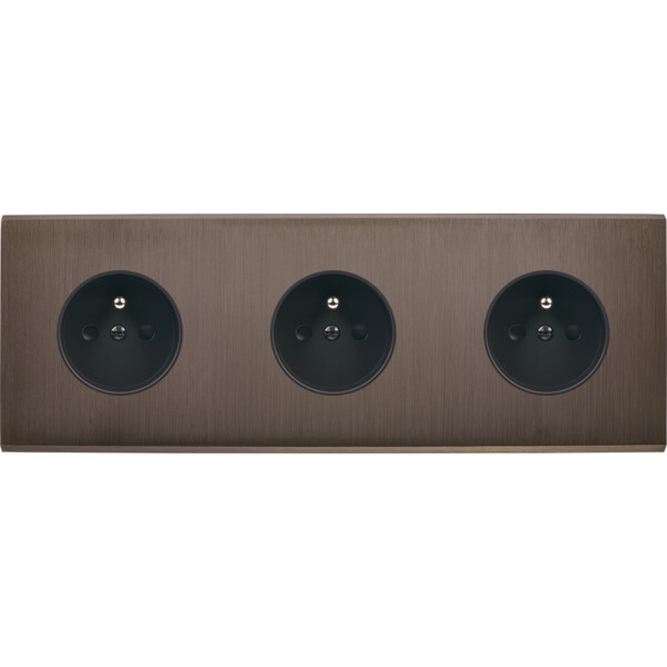Façade Confidence Laiton  Canon de Fusil triple horizontale PC PC PC sans vis (310-414M) - Modelec - 310414M
