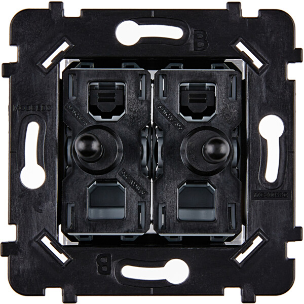 Mécanisme Double Va-et-Vient Bouton Poussoir Modelec - pour Collection Désir et Karo - Modelec - 087020BNO