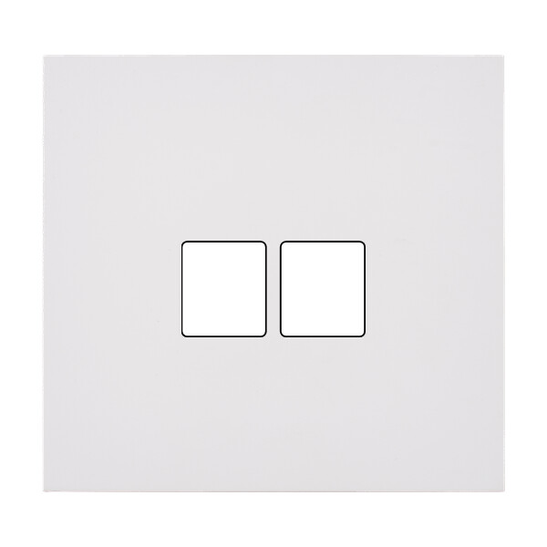 Façade désir blanc mat simple 2 medias - Modelec - 193820