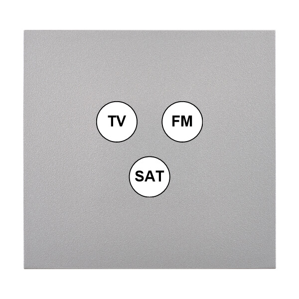 Façade désir alu mat simple tv-fm-sat - Modelec - 196822