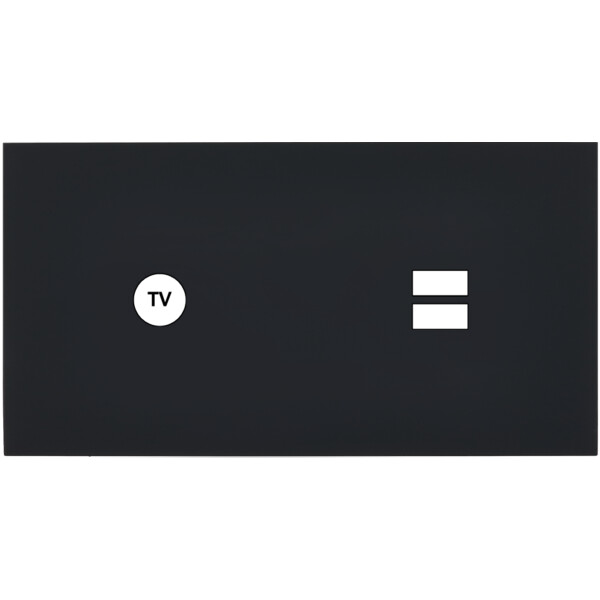 Façade désir noir mat double horizontale c1 u1  - Modelec - 255818