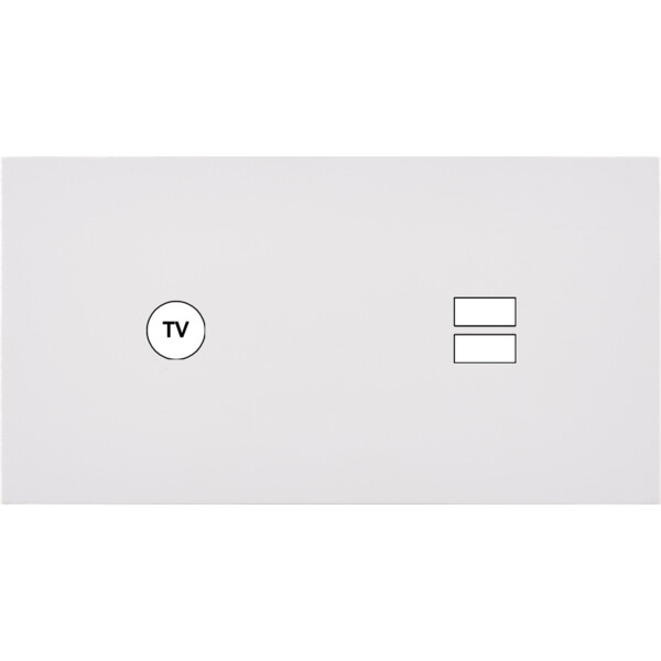 Façade désir blanc mat double horizontale c1 u1  - Modelec - 255820