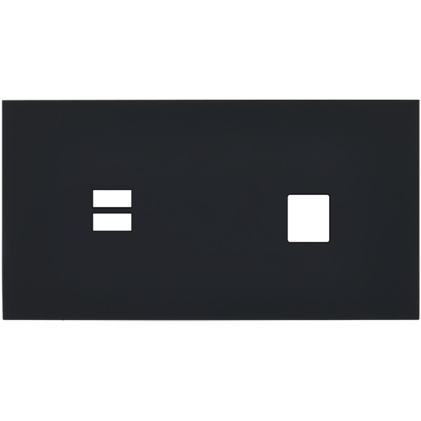 Façade désir noir mat double horizontale u1 m1  - Modelec - 256818