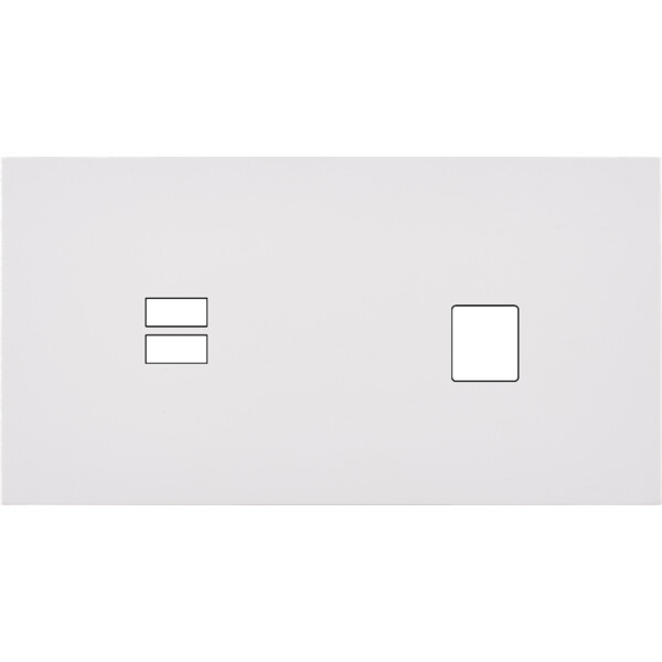 Façade désir blanc mat double horizontale u1 m1  - Modelec - 256820