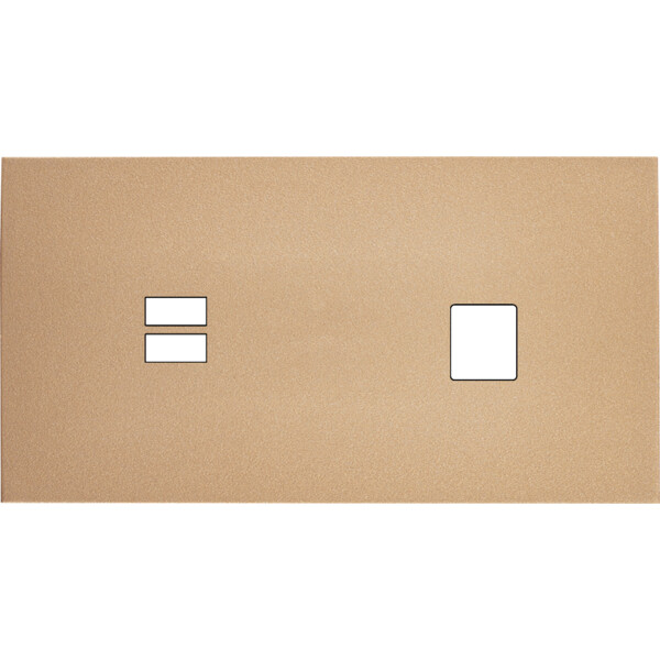 Façade désir doré mat double horizontale u1 m1  - Modelec - 256824